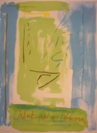 Lithograph Ràfols Casamada -  Salut pel a tolhom 