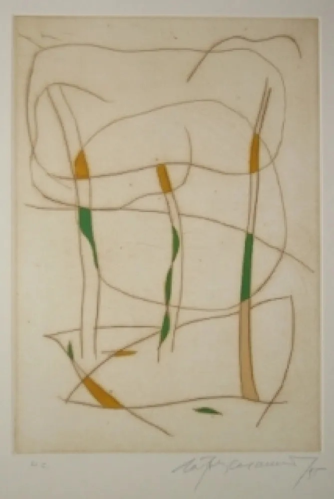 Etching And Aquatint Ràfols Casamada - Sans titre 15