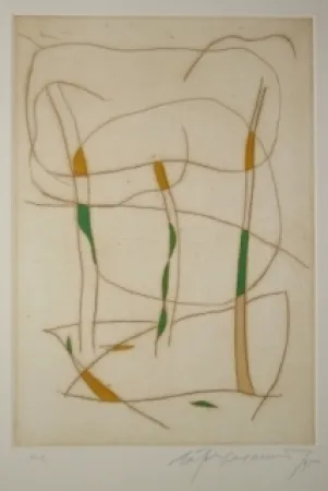 Etching And Aquatint Ràfols Casamada - Sans titre 15