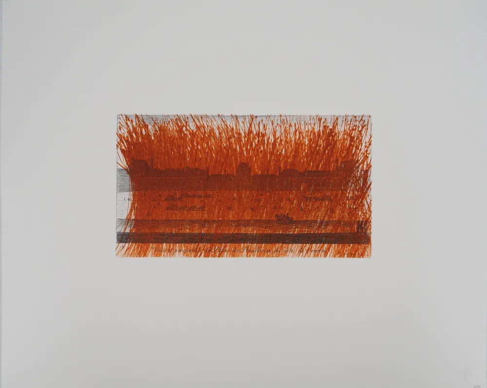 Etching Rainer - Paris, Louvre et Jardin des Tuileries