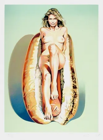 Lithograph Ramos - Doggie Dinah (Claudia Schiffer)