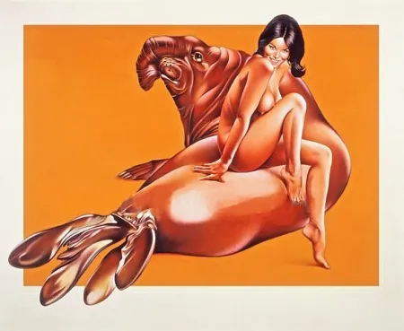 Lithograph Ramos - Elephant Seal