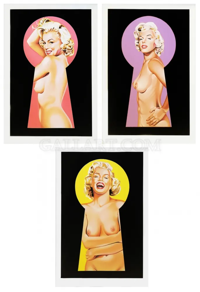 Lithograph Ramos - PEEK A BOO MARILYN TRIPTYCH