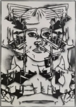 Lithograph Ratcliff - No wonder nobody will play with you if you insist on being white all the time 