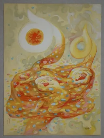 Lithograph Rattner - L'automne