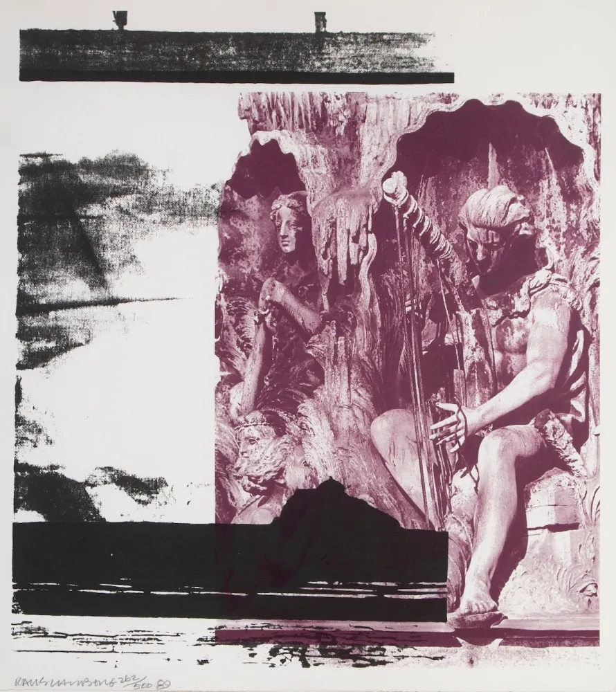Lithograph Rauschenberg - Broken Harp