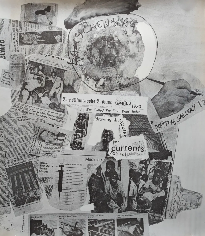Lithograph Rauschenberg - Dayton's Gallery 12, 1970.  