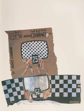 Screenprint Rauschenberg - Monkey Chow, from Chow Bags