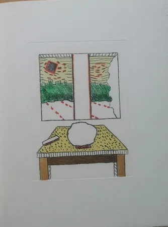 Etching Raveel - Een leegte aan een venster ...(2003)