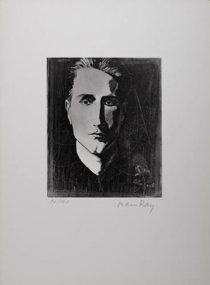 Etching And Aquatint Ray - Cela Vit (Portrait of Marcel Duchamp), 1971 - Hand-signed & numbered