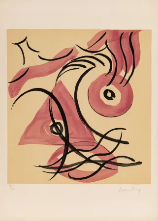 Lithograph Ray - De l'origine des espèces par voie de sélection irrationnelle (#C), 1971 - Hand-signed!
