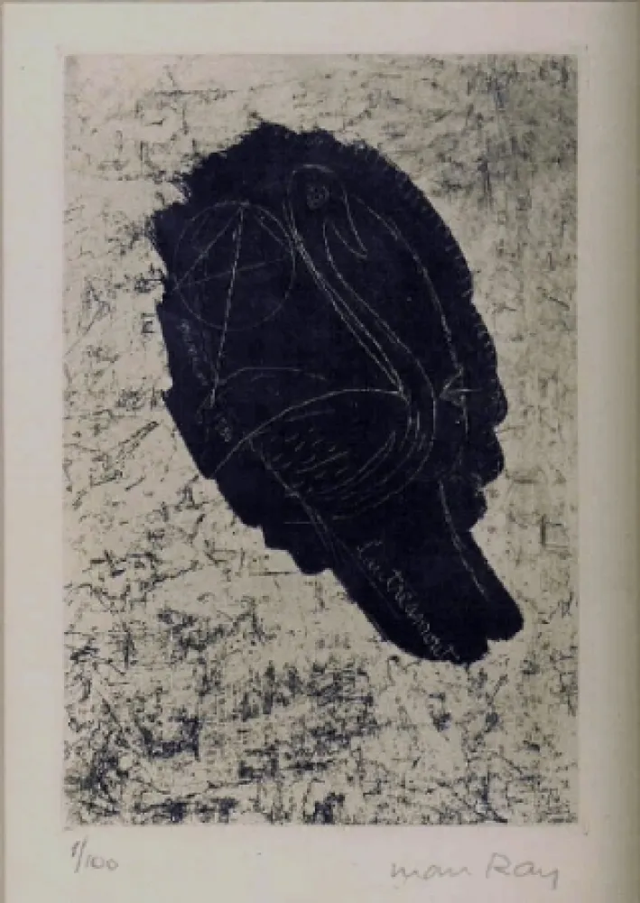 Etching And Aquatint Ray - Portrait de Lautreamont