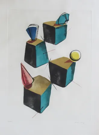 Etching And Aquatint Ray - Transfiguration d'un cactus