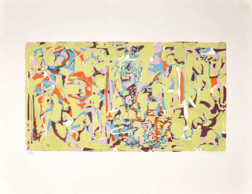 Screenprint Raymond - Composition, 1954 - Hand-signed