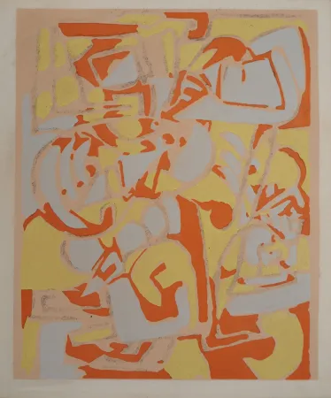 Lithograph Raymond - Paysage abstrait