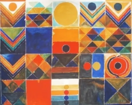 Lithograph Raza - Composition