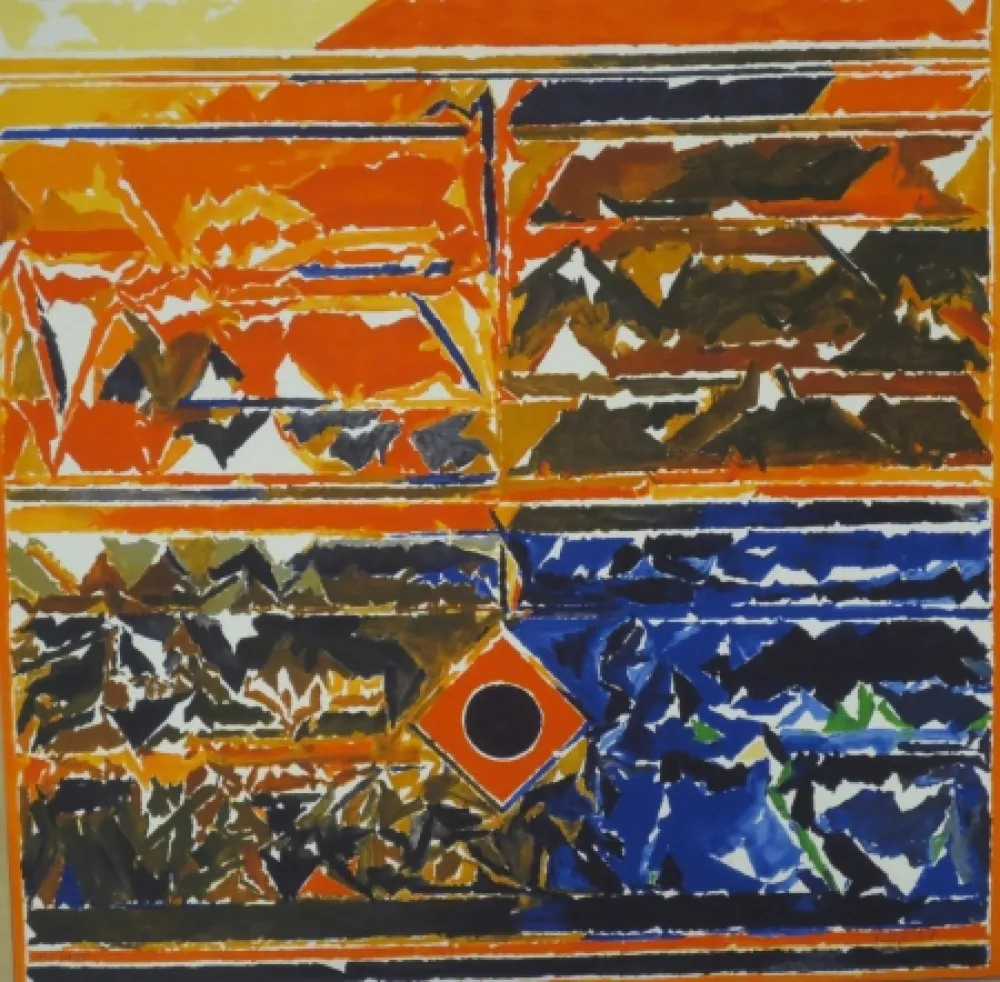 Lithograph Raza - Sans titre IV