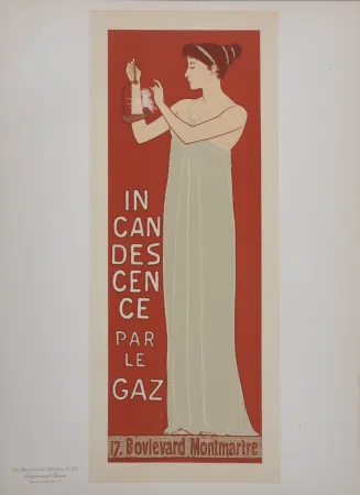 Lithograph Realier-Dumas - L'Incandescence par le Gaz, Les Maitres de L’Affiche