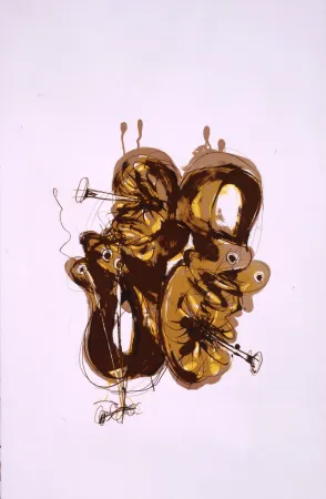 Lithograph Rebeyrolle - La Fuite impossible 