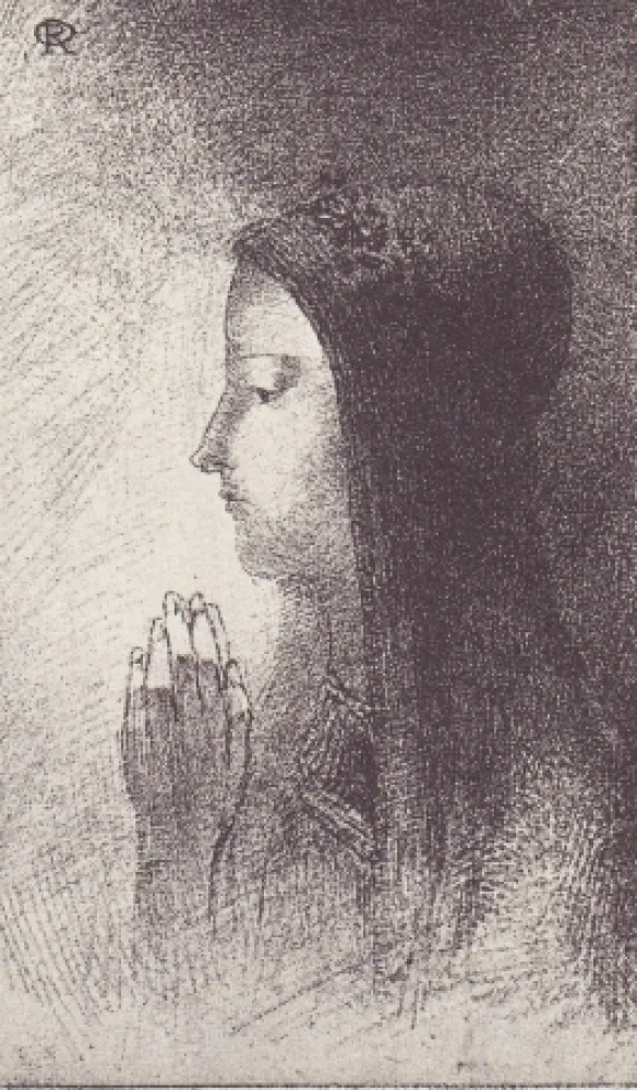 Lithograph Redon - Chevalieres Sentimentales