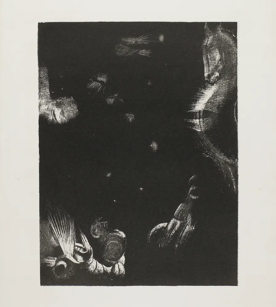 Lithograph Redon - Des peuples divers habitent les pays de l'océan