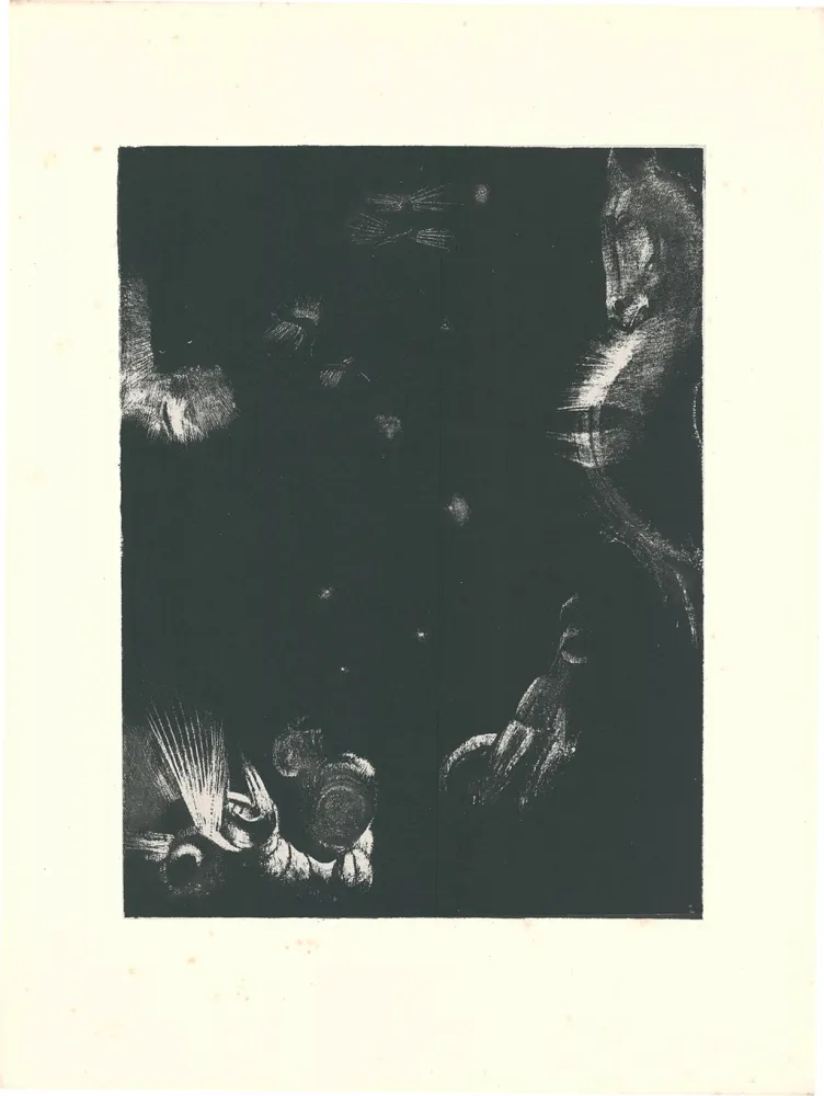 Lithograph Redon - Des peuples divers habitent les pays de l'Océan
