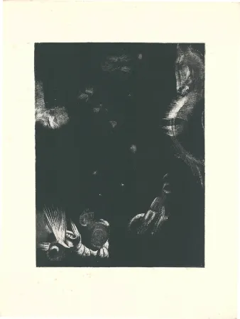 Lithograph Redon - Des peuples divers habitent les pays de l'Océan