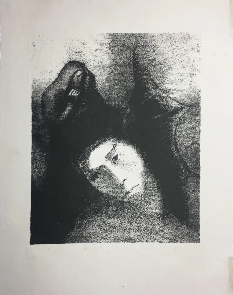 Lithograph Redon - LA TENTATION DE SAINT-ANTOINE (Planche XVIII, 3ème série) 1896