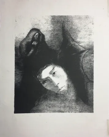 Lithograph Redon - LA TENTATION DE SAINT-ANTOINE (Planche XVIII, 3ème série) 1896