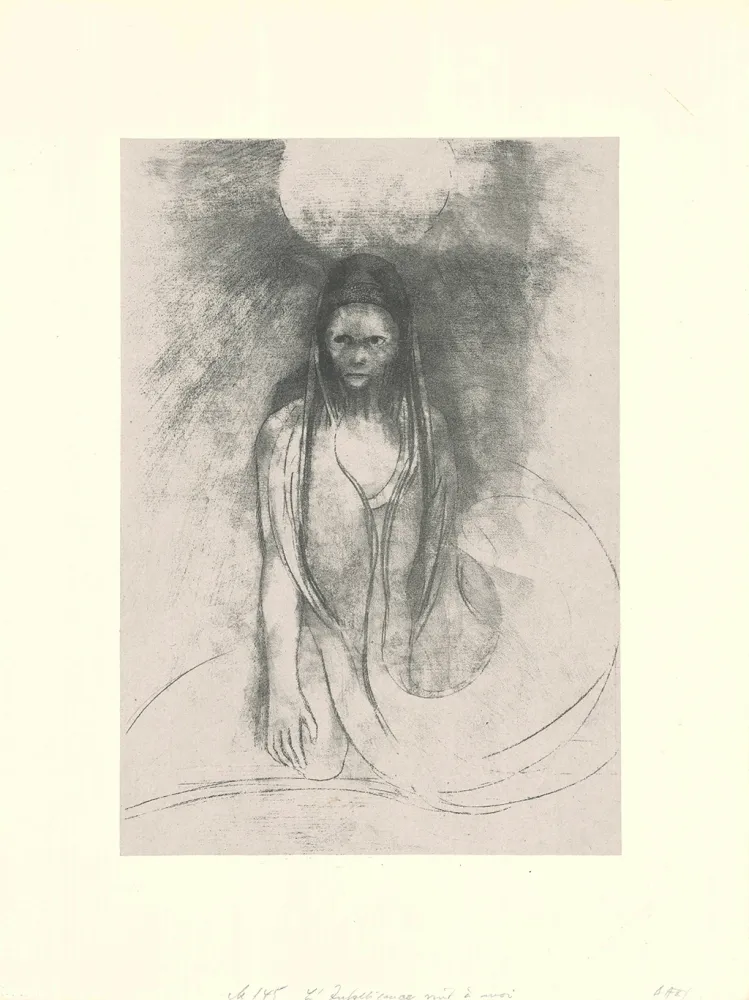 Lithograph Redon - L'intelligence fut à moi!  Je devins le Buddha