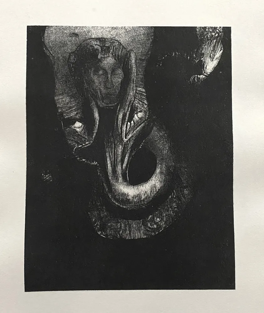 Lithograph Redon - Oannès : moi, la première conscience du chaos...