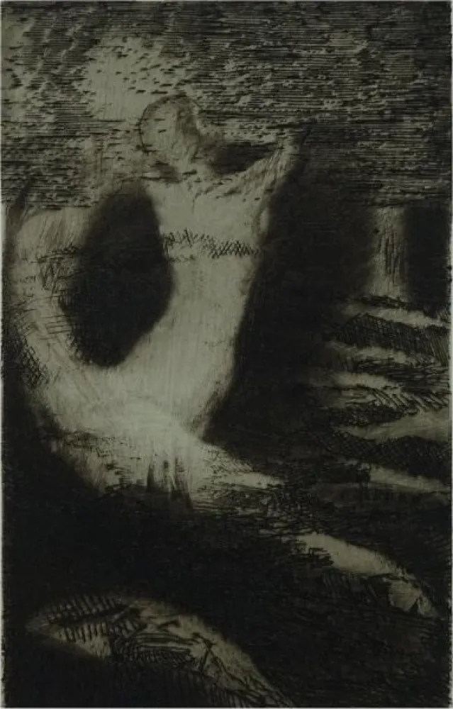 Aquatint Redon - Passage 'une Ame