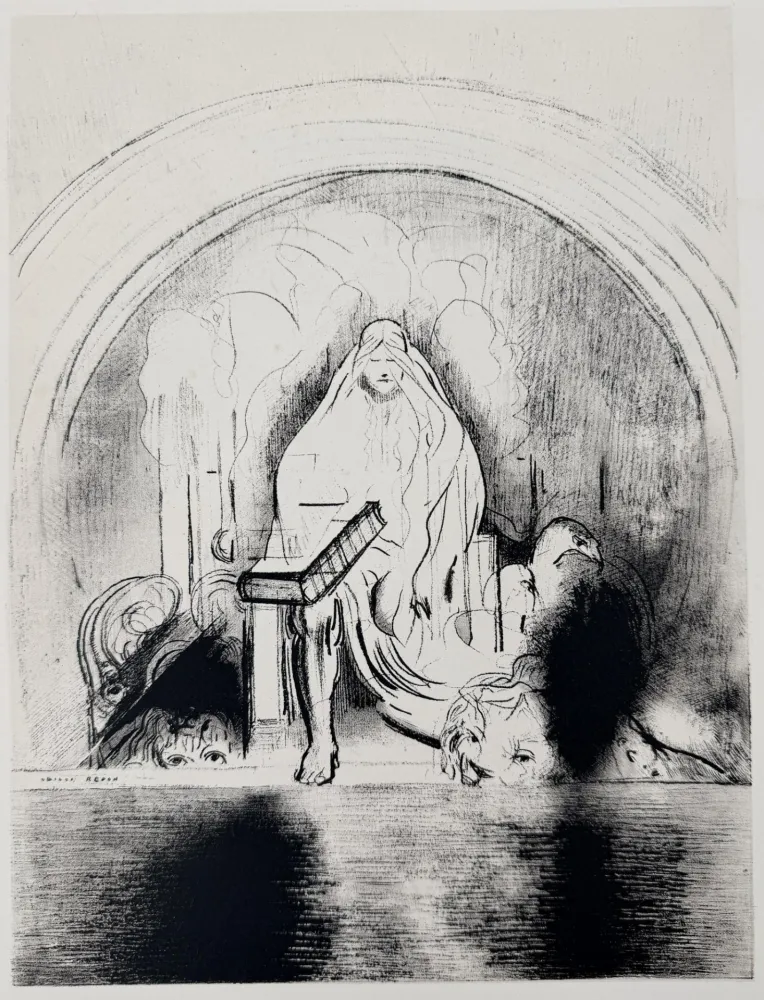 Lithograph Redon - Puis je vis...