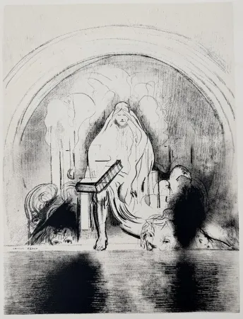 Lithograph Redon - Puis je vis...