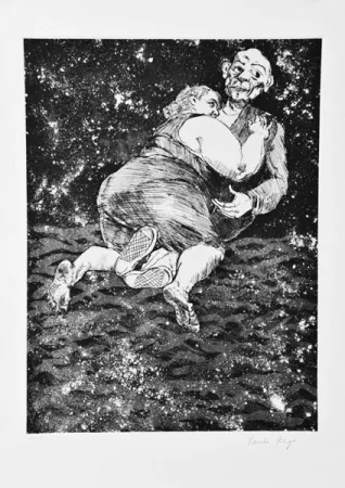 Etching And Aquatint Rego - Les Planches Courbes