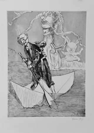 Etching And Aquatint Rego - Les Planches Courbes