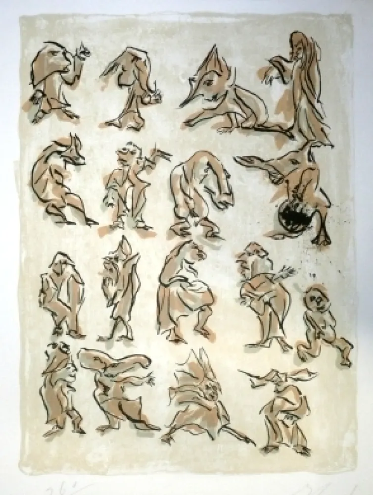 Lithograph Reinhoud - 17 contre