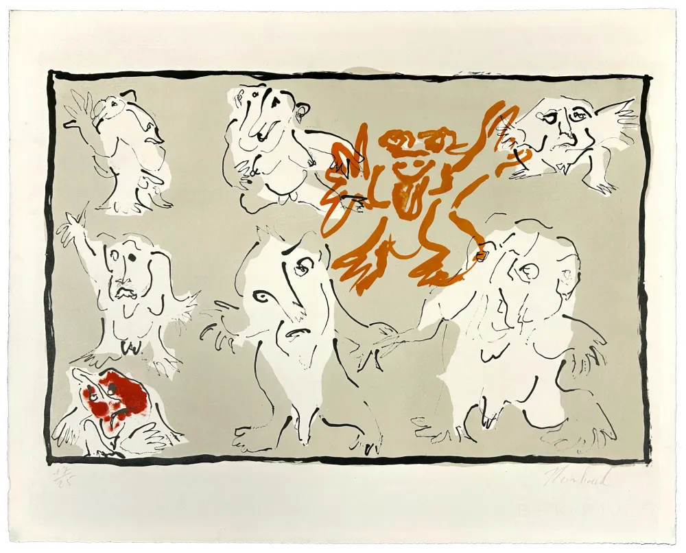 Lithograph Reinhoud - C'est la vie