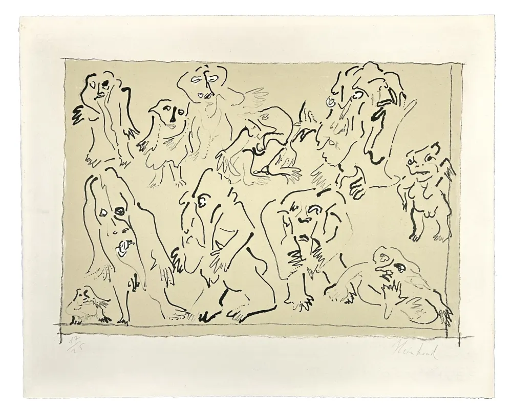 Lithograph Reinhoud - Jour de sortie