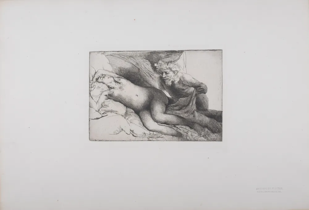 Rotogravure Rembrandt - Antiope et Jupiter