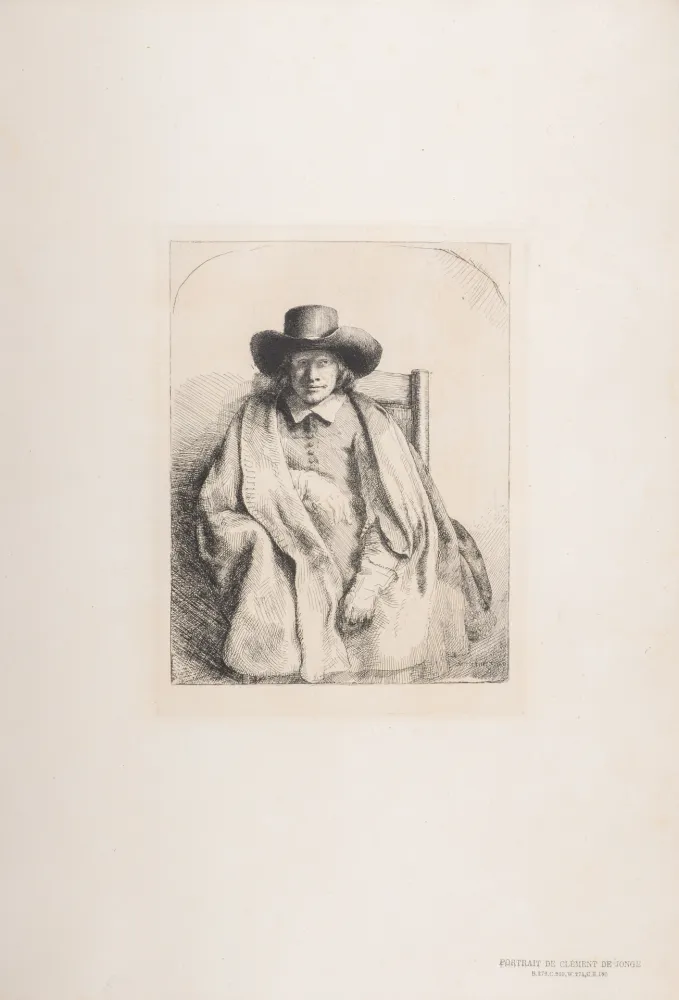 Rotogravure Rembrandt - Portrait de Clément de Jonge