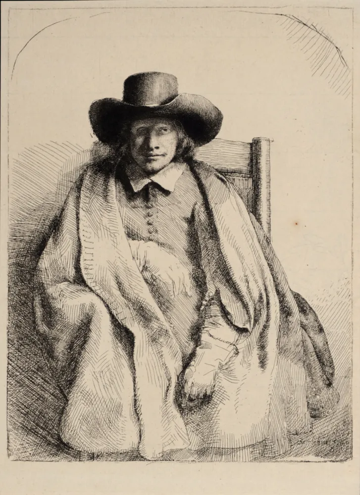 Rotogravure Rembrandt - Portrait de Clément de Jonghe