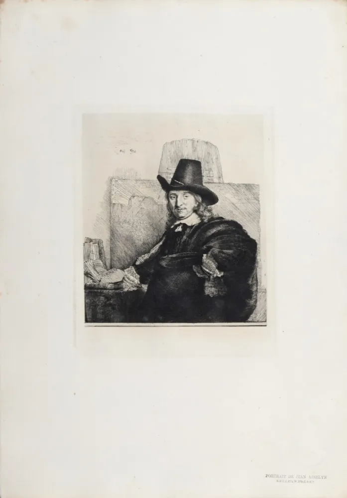 Rotogravure Rembrandt - Portrait de Jean Asselyn