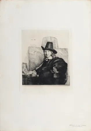 Rotogravure Rembrandt - Portrait de Jean Asselyn