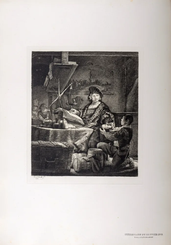 Rotogravure Rembrandt - Uytenbogaert dit Le Peseur d'Or