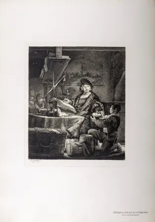 Rotogravure Rembrandt - Uytenbogaert dit Le Peseur d'Or