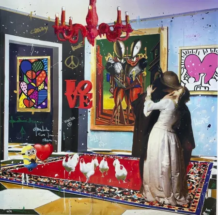 Screenprint Renè - Kiss me