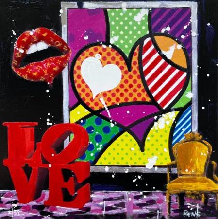 Screenprint Renè - My heart is yours 