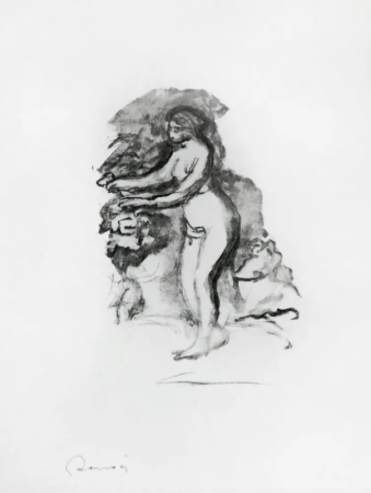 Lithograph Renoir - 	Femme au cep de vigne (Woman by the Grapevine)