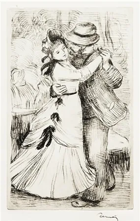 Etching Renoir - LA DANSE À LA CAMPAGNE (1890)